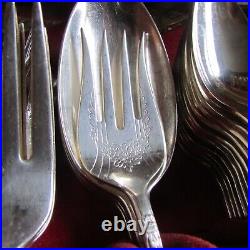 Rogers 1847 Silverplate Flatware FIRST LOVE 16 Settings 111 Pieces EC