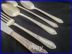 Rogers 1937 Silverplate Flatware, Intern. Silver Co, Cotillion Pattern, 35pc