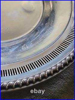 Rogers 1950 Silver Sterling 925 Pierced Reticated TwistedRope 9 Plate 133 Grams Rogers 1950 Silver Sterling 925 Pierced Reticated TwistedRope 9 Plate 133 Grams