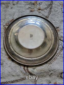 Rogers 1950 Silver Sterling 925 Pierced Reticated TwistedRope 9 Plate 133 Grams