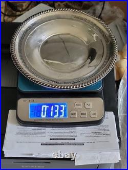 Rogers 1950 Silver Sterling 925 Pierced Reticated TwistedRope 9 Plate 133 Grams
