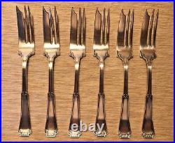 Rogers A1 Silverplate Grecian Oneida Pie Forks 1915 Greek Key Flatware Set of 6