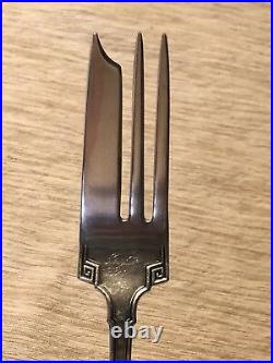 Rogers A1 Silverplate Grecian Oneida Pie Forks 1915 Greek Key Flatware Set of 6