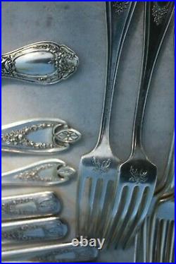 Rogers Bro 1847 Old Colony silver plate 1911, serving pieces 47 pieces in lot