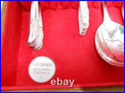 Rogers & Bro IS 1957 EXQUISITE Silver Plate Flatware Set 56 PC in Wood Case