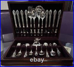 Rogers & Bro. Oneida Ltd. Vintage Silver Plate Royal Manor Flatware Set For 8