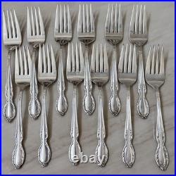 Rogers&Bro. Royal Manor Silverplate 1956 Silverware Set of 62 Floral Tip withChest