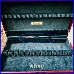 Rogers&Bro. Royal Manor Silverplate 1956 Silverware Set of 62 Floral Tip withChest