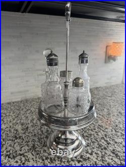 Rogers&Bro Triple Plate Antique Victorian Style Cruet Set