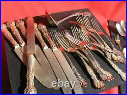 Rogers Bros. 1847 Charter Oak dining set teaspoons/tablespoons/forks/knives/ladle