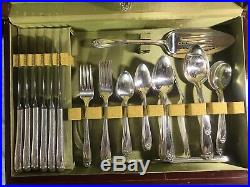 Rogers Bros 1847 Daffodil Silverplate Flatware Set Service For 12 Total 72 Pcs