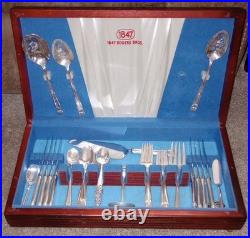 Rogers Bros 1847 Eternally Yours 55 Flatware Plus 8 Serving Set Silver plate