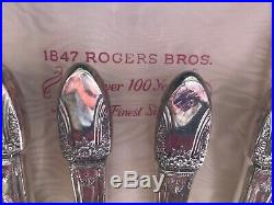 Rogers Bros 1847 First Love Pattern Complete Set Of 12 Includes Storage Box