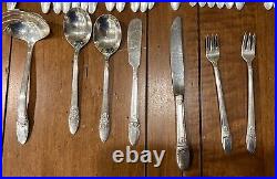 Rogers Bros 1847 First Love Service For 12 SILVERPLATED Flatware SET 73 pcs +