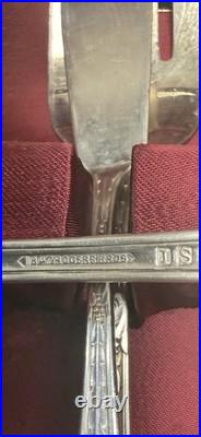 Rogers Bros 1847 Her Majesty Silver Plate Heritage Flatware Set, 75-Piece for 12