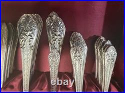 Rogers Bros 1847 Her Majesty Silver Plate Heritage Flatware Set, 75-Piece for 12