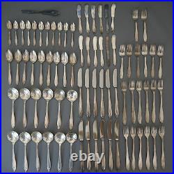 Rogers Bros 1847 International Silver Plate 77pc Set Grille Viande Silhouette
