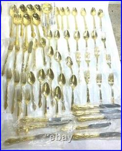 Rogers Bros 1847 Reflection IS 1959 Goldplated Set of 58 Pieces NEVER USED