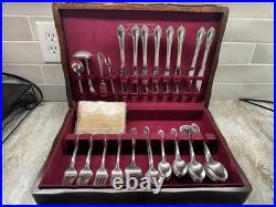 Rogers Bros 1847 Remembrance Silverplate Flatware Set 59 Piece + 8 Knives