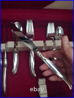 Rogers Bros. 1847 Silver plate Flair Silverware 52 Piece Serves 8 Rogers Bros. 1847 Silver plate Flair Silverware 52 Piece Serves 8