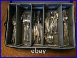 Rogers Bros 1847 Vintage Garland Silverware Set For 12 & serving. 63 pieces