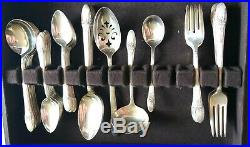 Rogers Bros 1947 First Love Flat-ware Silver-ware 56pcs set for 8 Withwooden box