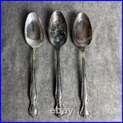 Rogers Bros 1952 Daybreak Elegant Lady Silver Plate Flatware 56 Pieces In Box