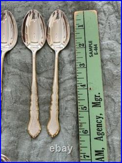Rogers Bros. 41 Piece Centennial Flatware Set Silver Plate With Gold Tone & Box