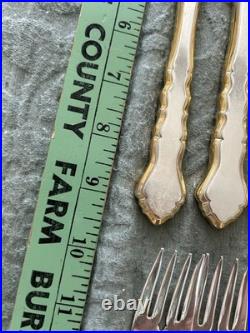 Rogers Bros. 41 Piece Centennial Flatware Set Silver Plate With Gold Tone & Box