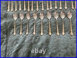 Rogers Bros. 41 Piece Centennial Flatware Set Silver Plate With Gold Tone & Box