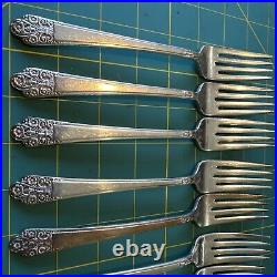 Rogers Bros 47 Piece Set Antique 1847 Flatware Set Silverplate