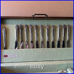 Rogers Bros 47 Piece Set Antique 1847 Flatware Set Silverplate