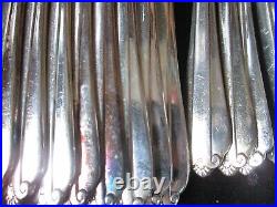 Rogers Bros 71 PC IS Inlaid Silver Silverplate Flatware Service for 8 + Extras