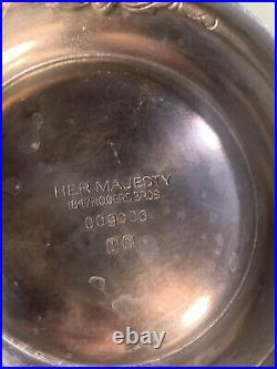 Rogers Bros COFFEE TEA SET 1847 Silver plate Her Majesty pot, creamer & sugar