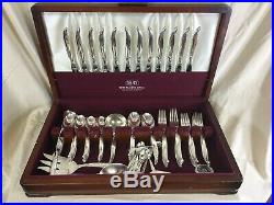 Rogers Bros Flair pattern silver plate flatware 95 pieces service for 12
