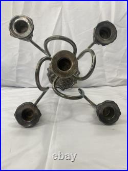 Rogers Bros Meriden B Company Silver Plate Ornate Candelabra 5 Candle Holder