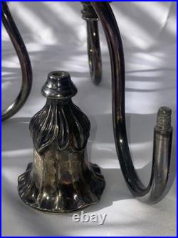 Rogers Bros Meriden B Company Silver Plate Ornate Candelabra 5 Candle Holder