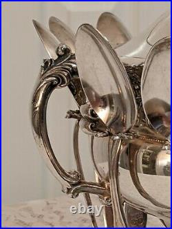 Rogers Bros. Ornate Repousse Victorian Triple Silverplate Sugar Spooner withSpoons