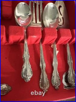 Rogers & Bros. Reinforced Plate IS Flatware 93 Pieces With Case Flatware Silver