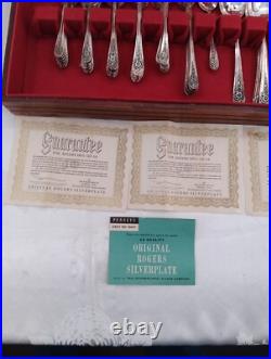 Rogers Bros Silver Plate Flatware 58 pc Pattern Silverplate Rogers Bros Silver Plate Flatware 58 pc Pattern Silverplate