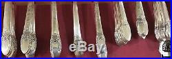 Rogers Bros Silver Plate Flatware Silverware First Love Service 10 Serving 75pc