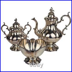 Rogers Bros Silver Plated Tea Set Baroque Revival Antique Mid-19th Century