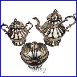 Rogers Bros Silver Plated Tea Set Baroque Revival Antique Mid-19th Century