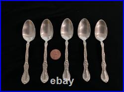 Rogers & Bros Vintage Florette Demitasse Spoons Set Of 5 Silver Plate