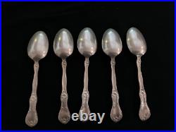 Rogers & Bros Vintage Florette Demitasse Spoons Set Of 5 Silver Plate