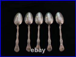 Rogers & Bros Vintage Florette Demitasse Spoons Set Of 5 Silver Plate