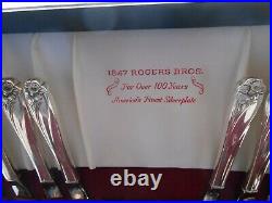 Rogers Brothers 1847 daffodil pattern flatware set in original box