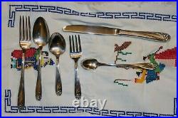 Rogers Brothers Daffodil silver plated flatware set 70 Pcs. Incl babys first set