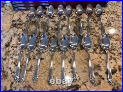 Rogers & Brothers Reinforced Silverplate Silverware Flatware & Box Chest Set 50