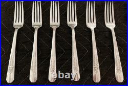 Rogers Celebrity Wild Rose Pattern 1939 Silverplate Service for 6 with 40 Pieces